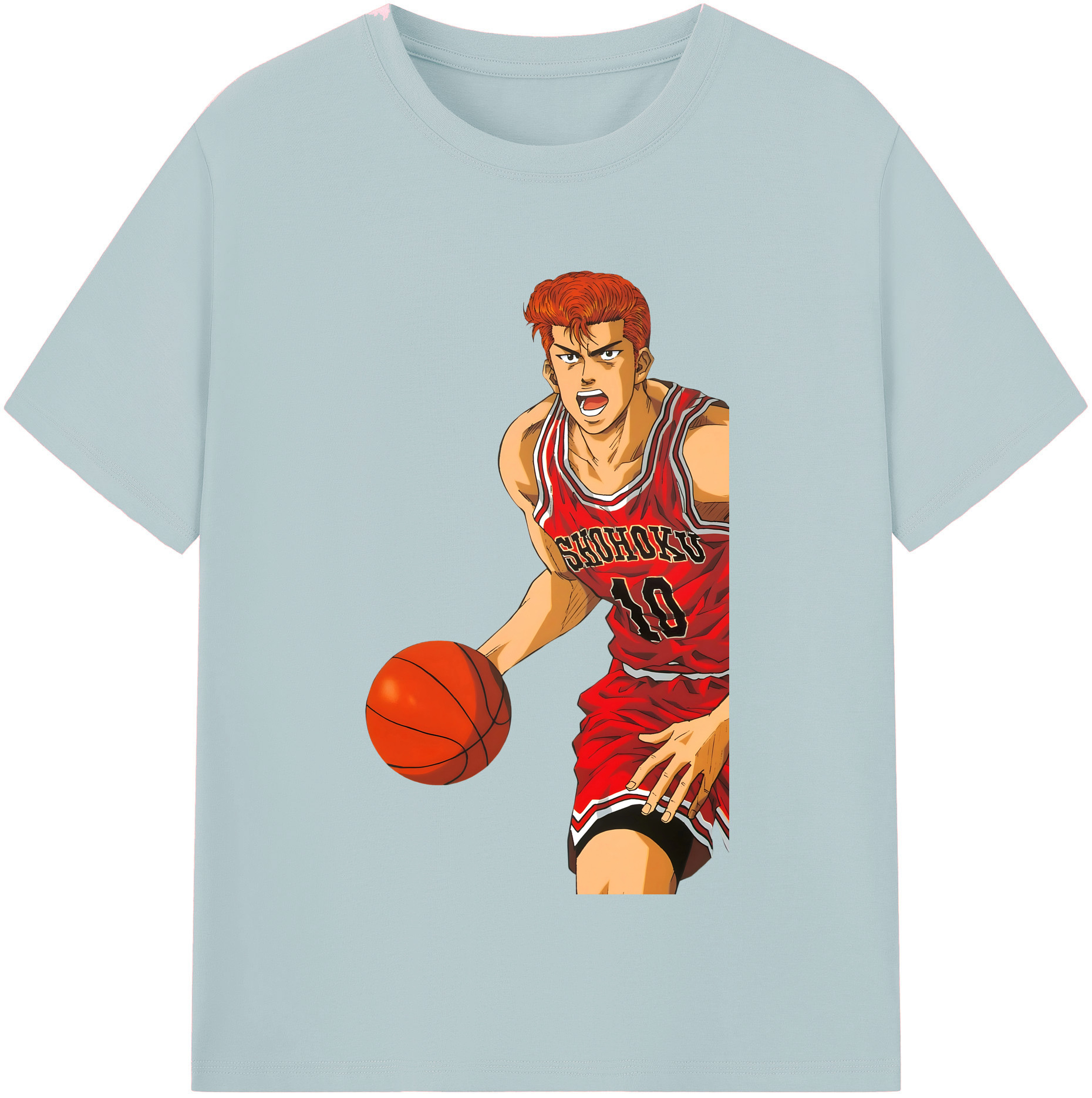 SLAM DUNK／スラムダンク 綿100％半袖Tシャツ（フロントプリント）